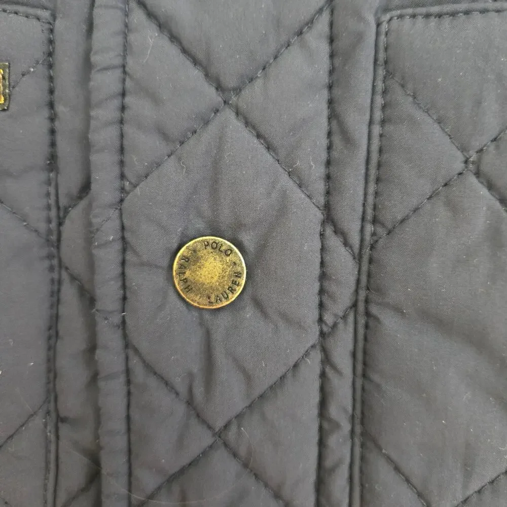 Ralph Lauren Baby Quilted Barn Jacket Corduroy Preppy Snap Front 12 Months